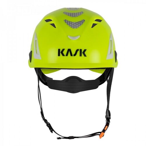 Casco con barbuquejo Mod. KASK SUPER PLASMA HI VIZ (221) Amarillo Fluor Talla nica