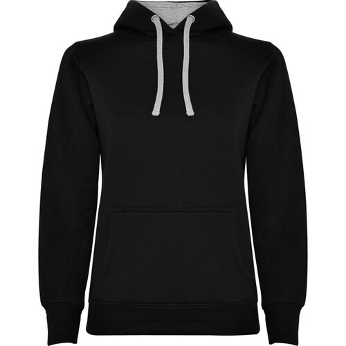 Sudadera con capucha de mujer Mod. URBAN WOMA (02/58) Negro/Gris Talla XXL