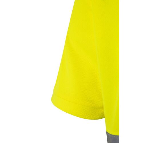 Polo manga corta de alta visibilidad (serigrafa en pecho y espalda a 2 colores) Amarillo Fluor / Azul Marino Talla S