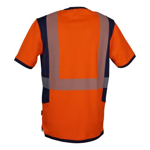 Camiseta AV manga corta Mod. PARHAM Naranja Fluor Talla XS