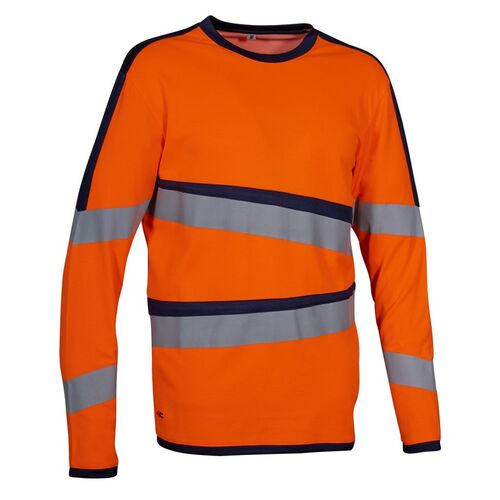 Camiseta AV manga larga Mod. ELDORET Naranja Fluor Talla XS