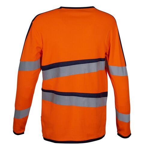 Camiseta AV manga larga Mod. ELDORET Naranja Fluor Talla XS