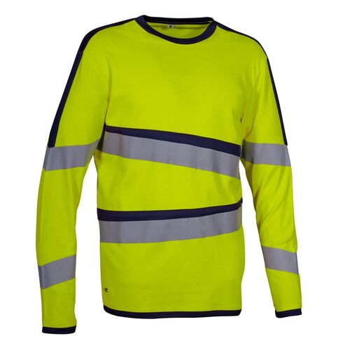 Camiseta AV manga larga Mod. ELDORET Amarillo Fluor Talla XS