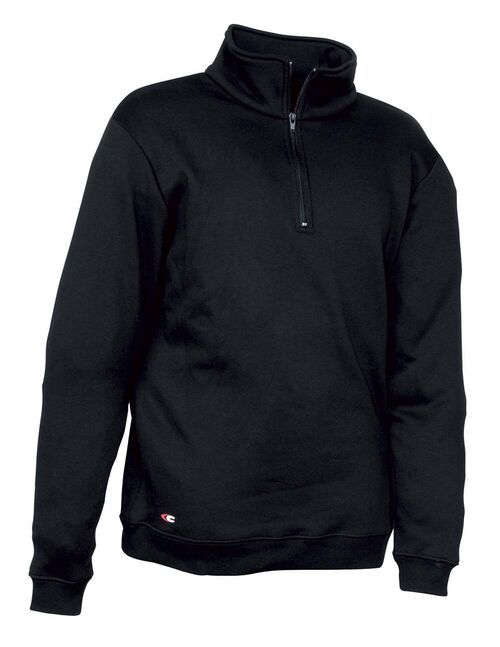 Sudadera de media cremallera 100% algodón 300GRS Negro Talla XL