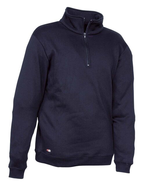 Sudadera de media cremallera 100% algodón 300GRS Azul Marino Talla M