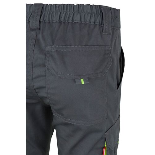 Pantalón stretch de alta visibilidad bicolor Gris / Amarillo Flúor (80) Talla XXL