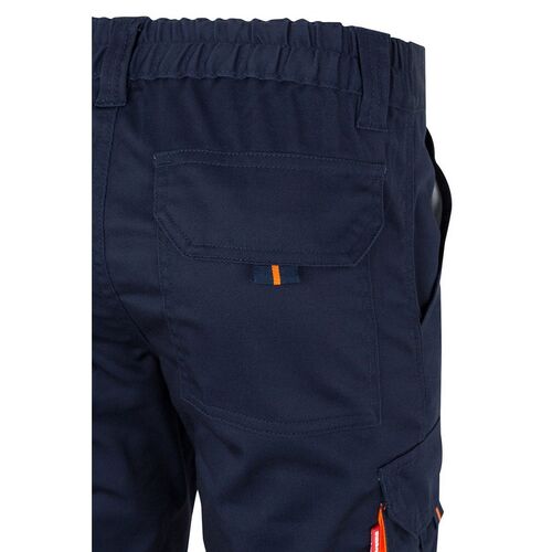 Pantaln stretch de alta visibilidad bicolor Azul Marino / Naranja Fluor (1/19) Talla S