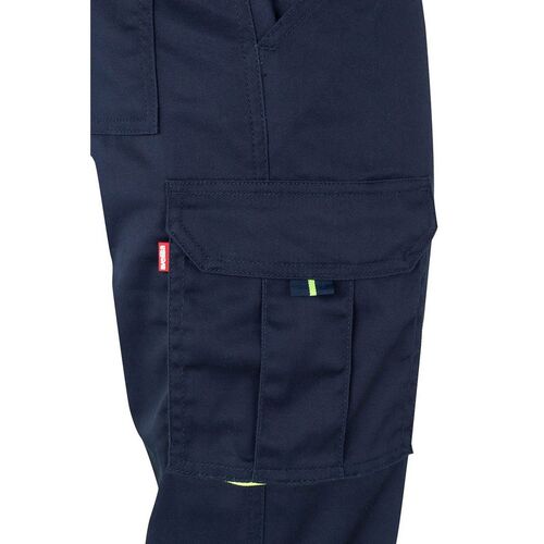 Pantalón stretch de alta visibilidad bicolor Azul Marino / Amarillo Fluor (60) Talla XL