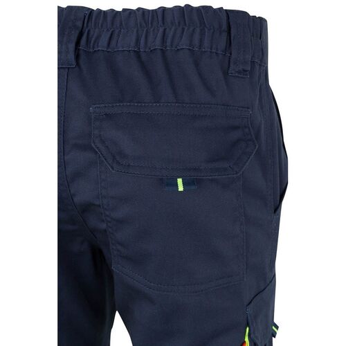 Pantalón stretch de alta visibilidad bicolor Azul Marino / Amarillo Fluor (60) Talla XL