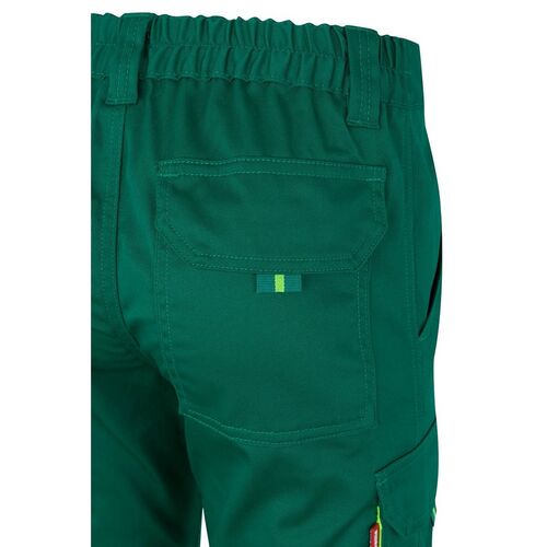 Pantalón elástico de alta visibilidad bicolor Verde / Amarillo Flúor (120) Talla S