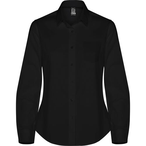Camisa con spandex Mod. MOSCU BLENDIO WOMAN + Bordado en pecho (02) Negro Talla XL