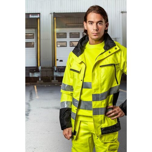 Chaqueta de alta visibilidad acolchada Mod. 646441 Amarillo Fluor / Azul Marino Talla M