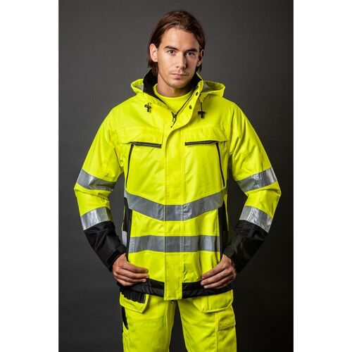 Chaqueta de alta visibilidad acolchada Mod. 646441 Amarillo Fluor / Azul Marino Talla M