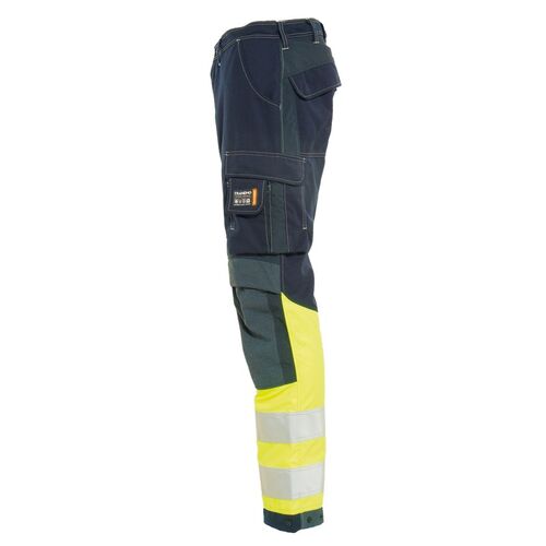 Pantalón stretch ignífugo Mod. 632281 (Stretch FR, Tera TX) Amarillo Fluor / Azul Marino Talla C44