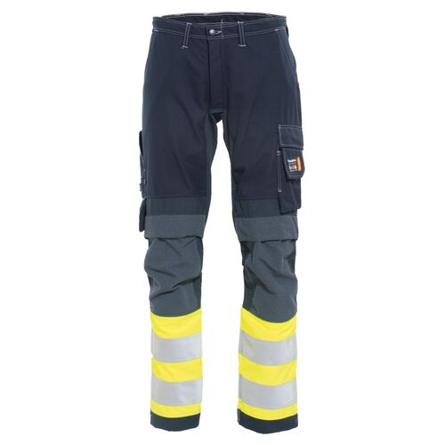 Pantalón stretch ignífugo Mod. 632281 (Stretch FR, Tera TX) Amarillo Fluor / Azul Marino Talla C44