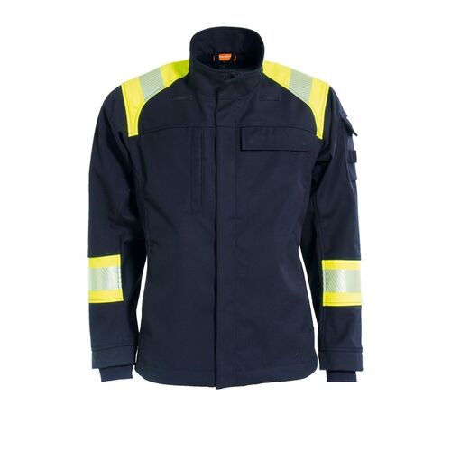 Chaqueta softshell ignífuga Mod. 603295 (Stretch FR, Invernal FR) Amarillo Fluor / Azul Marino Talla XS