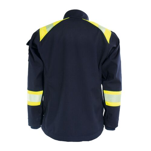 Chaqueta softshell ignífuga Mod. 603295 (Stretch FR, Invernal FR) Amarillo Fluor / Azul Marino Talla XS