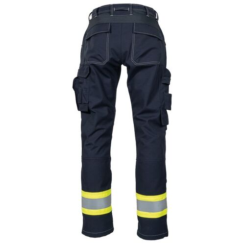 Pantalón stretch ignífugo Mod. 602481 (Stretch FR, Tera TX) Amarillo Fluor / Azul Marino Talla C44