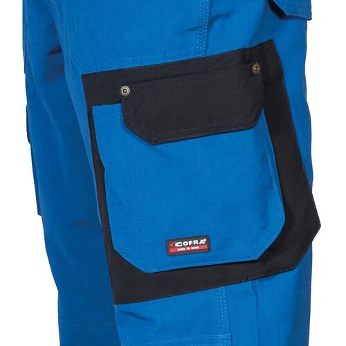 Pantalón multibolsillos 100% algodón canvas Mod. DUBLIN Azul Royal Talla 40