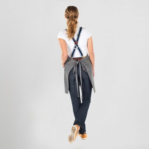 Delantal con peto Mod. TABERNAS (tirantes no incluidos) (825) Vaquero Gris Talla Única