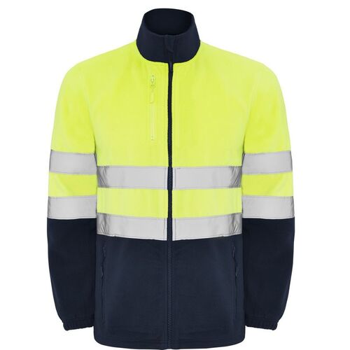 Chaqueta polar de alta visibilidad Azul Marino / Amarillo Fluor (1/20) Talla XL