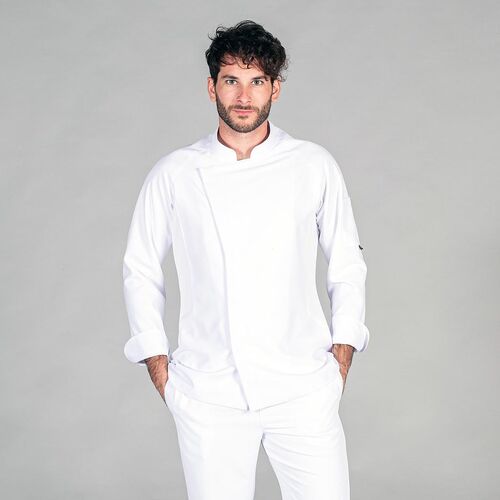 Chaqueta de cocina Mod. CRESPO ELASTIK (101) Blanco Talla L
