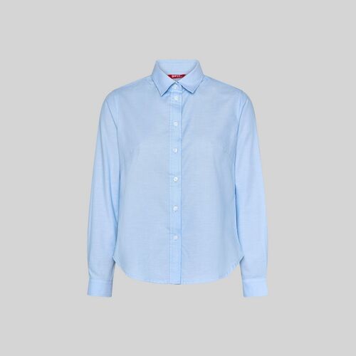 Camisa oxford manga larga de señora (107) Celeste Talla S