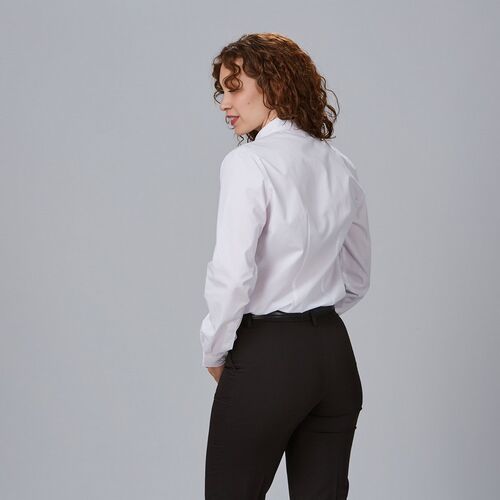Camisa de mujer con cuello mao Mod. 288200 (101) Blanco Talla M