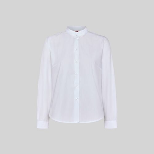 Camisa de mujer con cuello mao Mod. 288200 (101) Blanco Talla M