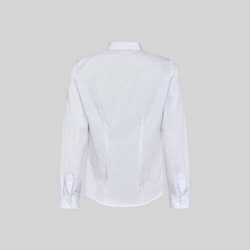Camisa de mujer con cuello mao Mod. 288200 (101) Blanco Talla M