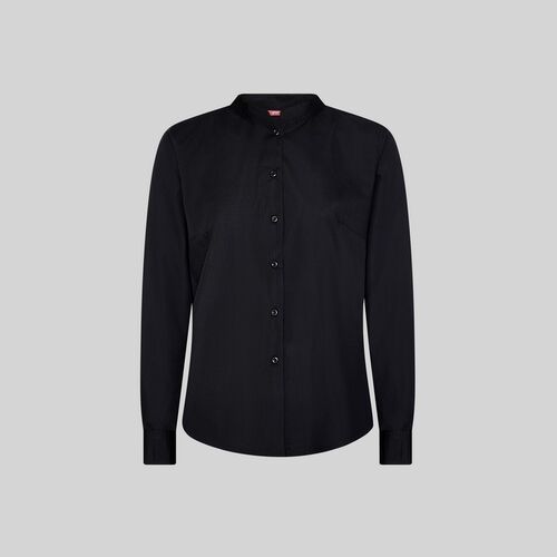 Camisa de mujer con cuello mao Mod. 288200 (001) Negro Talla XXS