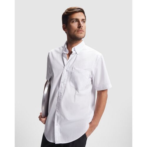 Camisa de caballero de manga corta Blanco Talla XXL