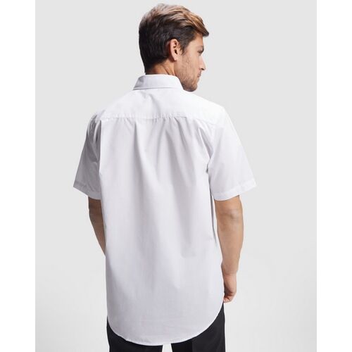 Camisa de caballero de manga corta Blanco Talla XXL