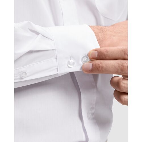 Camisa de caballero de manga larga Blanco Talla XL