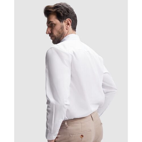 Camisa de caballero de manga larga Blanco Talla XL
