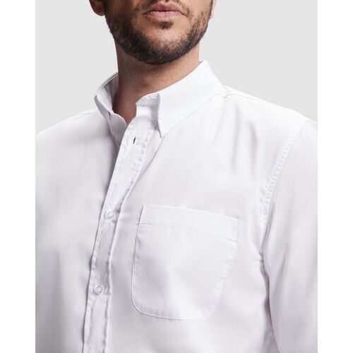 Camisa de caballero de manga larga Blanco Talla XL