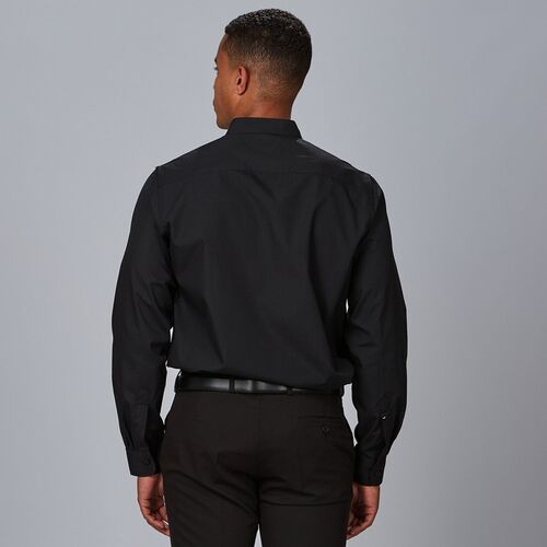 Camisa manga larga cuello mao (001) Negro Talla 36