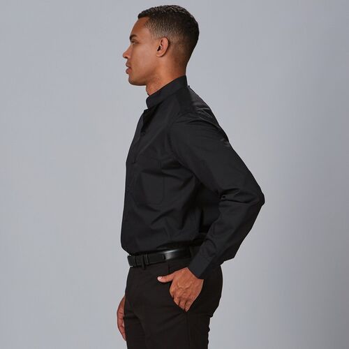 Camisa manga larga cuello mao (001) Negro Talla 36