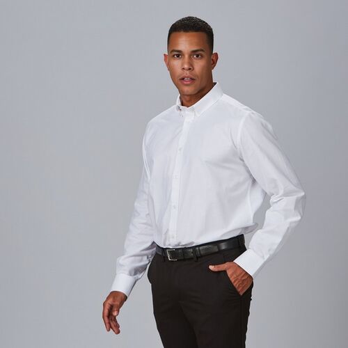 Camisa oxford manga larga de caballero (101) Blanco Talla XL