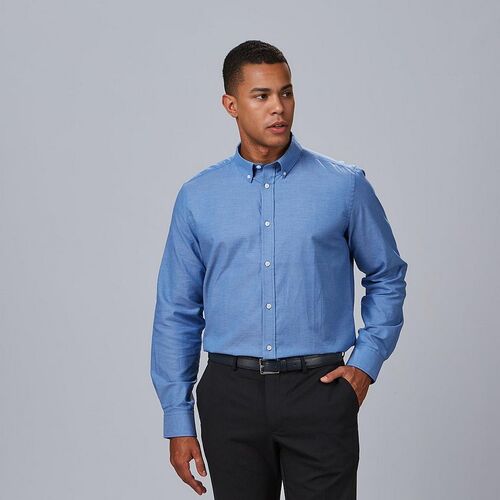 Camisa oxford manga larga de caballero  (103) Azulina Talla S