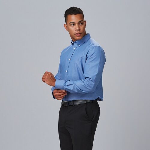 Camisa oxford manga larga de caballero  (103) Azulina Talla S