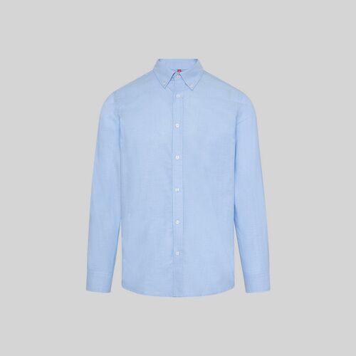 Camisa oxford manga larga de caballero (107) Celeste Talla XL