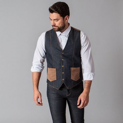 Chaleco de caballero denim Mod. FIEGO Talla L