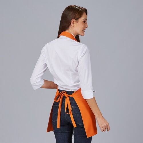 Delantal con peto en pico. Sarga poliester 80x65 cms. (615) Sarga Pol Naranja Talla Única