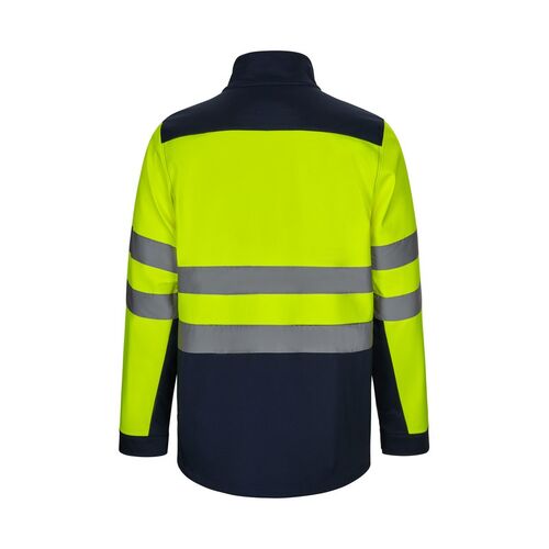 Softshell de alta visibilidad GREPCON + serigrafía en PECHO y ESPALDA Azul Marino / Amarillo Fluor (60) Talla S Azul Marino / Amarillo Fluor (60) Talla S
