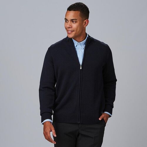 Chaqueta de punto grueso con cremallera (104) Marino Talla 56