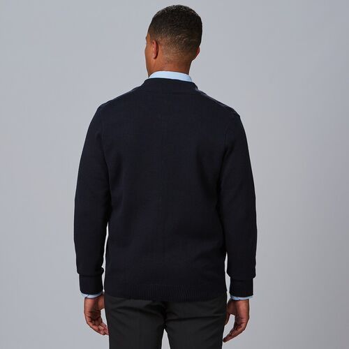 Chaqueta de punto grueso con cremallera (104) Marino Talla 56