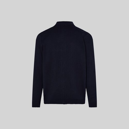 Chaqueta de punto grueso con cremallera (104) Marino Talla 56