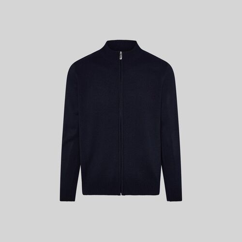 Chaqueta de punto grueso con cremallera (104) Marino Talla 56