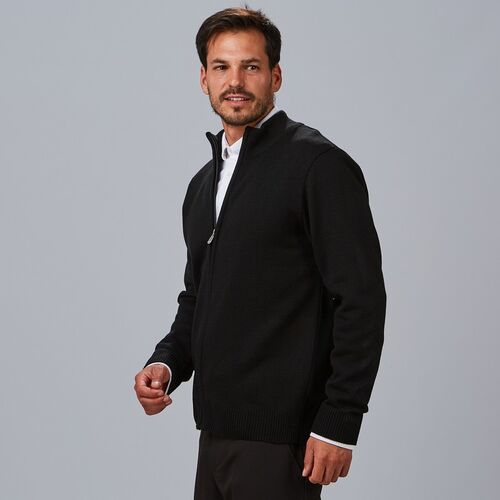 Chaqueta de punto grueso con cremallera (001) Negro Talla 56